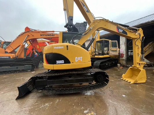 Excavadora japonesa original Cat 308D de segunda mão, Caterpillar Excavadora usada de pista 8 toneladas
