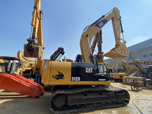 Original Japão Cat 312D Excavadora de segunda mão, Caterpillar Excavadora de pista usada 12 toneladas
