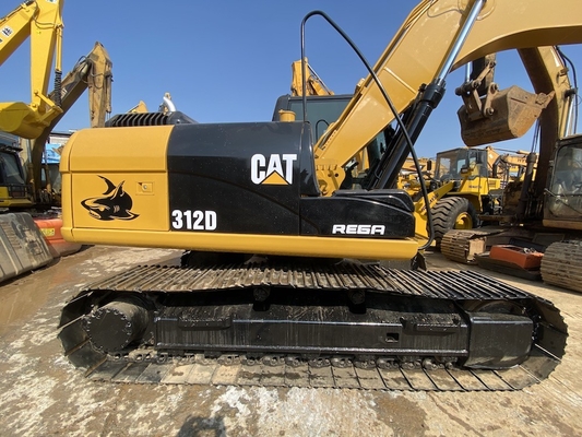 Original Japão Cat 312D Excavadora de segunda mão, Caterpillar Excavadora de pista usada 12 toneladas
