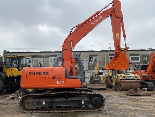 12 toneladas original japonês usado Hitachi ZX120 Excavador Crawler com 66KW de potência do motor e 0,52m3 de capacidade de balde