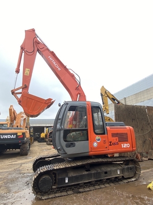 12 toneladas original japonês usado Hitachi ZX120 Excavador Crawler com 66KW de potência do motor e 0,52m3 de capacidade de balde