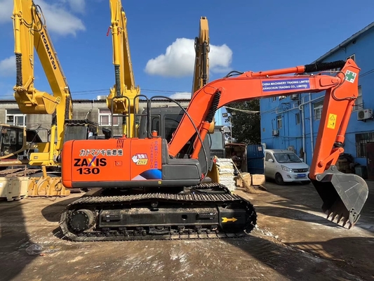 13 toneladas original japonês usado Hitachi ZX130 Excavador Crawler com 66KW de potência do motor e 0,52m3 de capacidade de balde