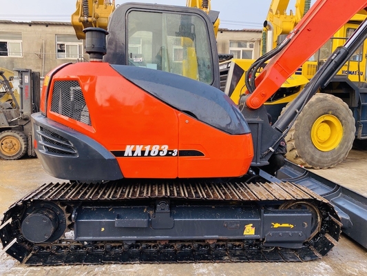 8 toneladas original japonês usado Kubota KX183 Excavadora Crawler com 47,8 kW de potência do motor e 0,31 m3 de capacidade de balde