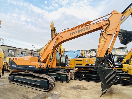 22 toneladas original japonês segunda mão Hyundai R225 Crawler Excavator com 112 kW de potência do motor e 1,05 m3 de capacidade de balde