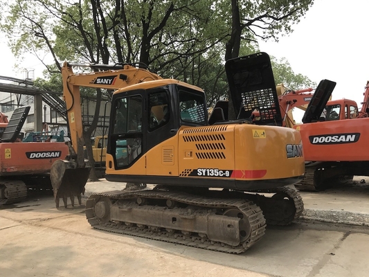 Excavadora hidráulica Sany SY135C-9 de 13 toneladas usada com capacidade de balde de 0,53 m3