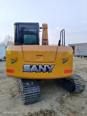 Excavadora hidráulica Sany SY75C de 7 toneladas usada com capacidade de balde de 0,12 ~ 0,32 m3