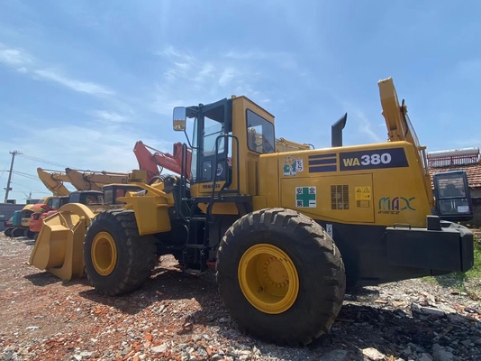 5-6 toneladas de segunda mão Komatsu WA380-3 Carregador de rodas Carregador frontal usado