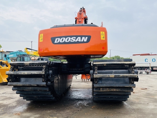 Doosan Excavador Anfíbio Usado DH220LC-9E Com 1 M3 Máquina de Limpeza de Rios Excavador de Segunda Mão