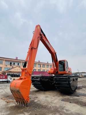 Doosan Excavador Anfíbio Usado DH220LC-9E Com 1 M3 Máquina de Limpeza de Rios Excavador de Segunda Mão