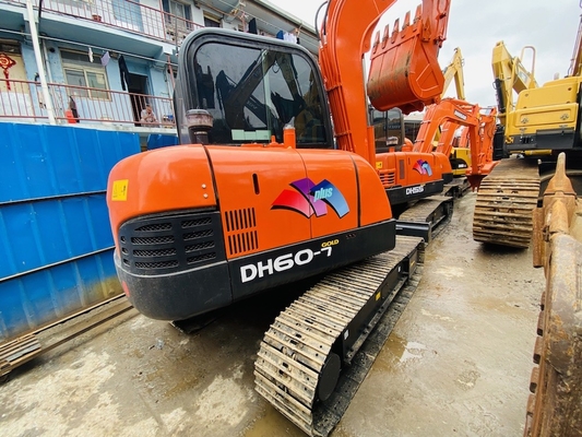 Excavadora do Doosan DH60-7 de segunda mão com capacidade de balde de 0,09-0,2 m3