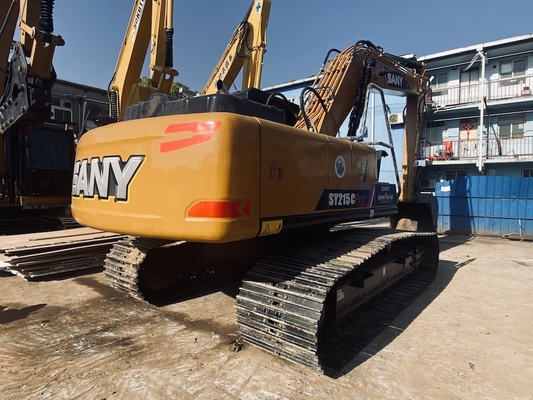 21 toneladas usadas Sany SY215C Excavadora hidráulica Excavadora de segunda mão com capacidade de balde de 1,1 M3