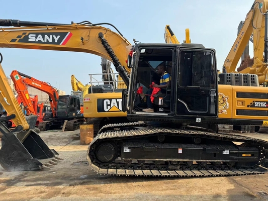 21 toneladas usadas Sany SY215C Excavadora hidráulica Excavadora de segunda mão com capacidade de balde de 1,1 M3