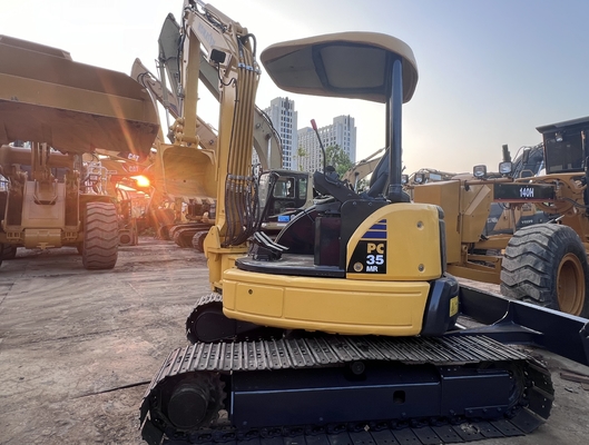 Mini Excavatora Usada Komatsu PC35MR Excavatora de rastreador Excavadora de segunda mão Máquinas de construção