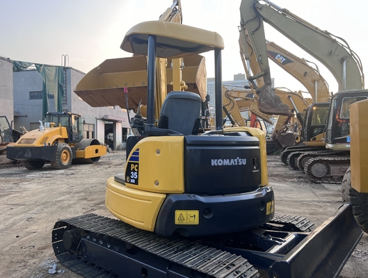 Mini Excavatora Usada Komatsu PC35MR Excavatora de rastreador Excavadora de segunda mão Máquinas de construção