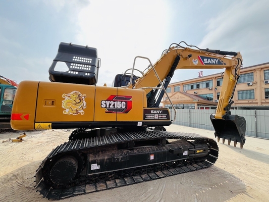 Excavadora de segunda mão de 21 toneladas Sany SY215C Usada Excavadora hidráulica 1CBM Capacidade de balde